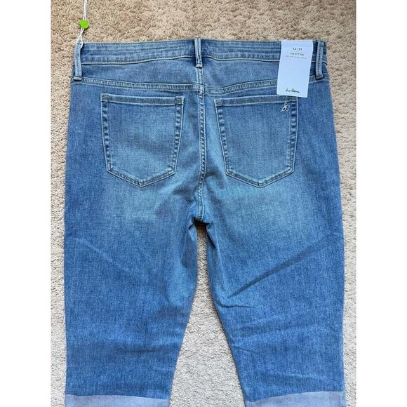 NWT Sam Edelman The Kitten Mid Rise Skinny Ankle Jeans Blue/Silver Women's 12/31 - Picture 7 of 11